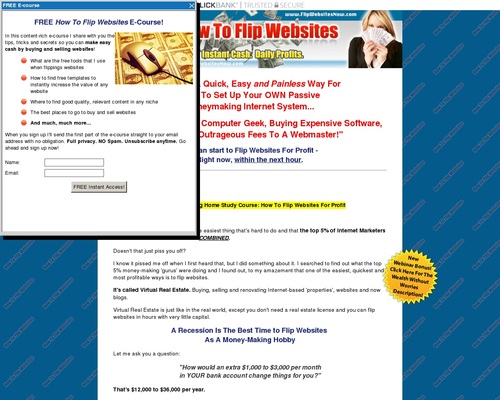 24.97 Commission!!! How To Flip Websites Home Study Course