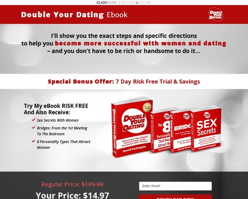 David DeAngelo’s Double Your Dating eBook – Dating Advice for Men