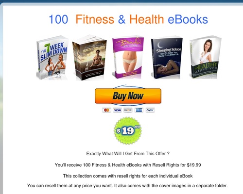 100  Fitness & Health eBooks With Resell Rights