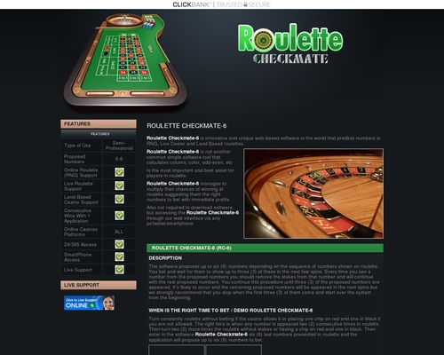 Roulette Checkmate, Number Prediction Software for RNG / Live Dealer