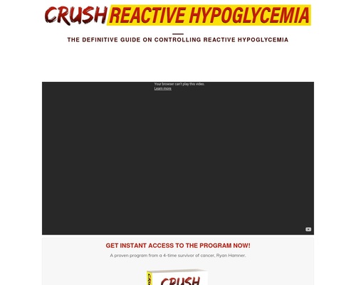 Crush Reactive Hypoglycemia