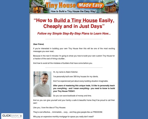 Tiny House Made Easy ~ 12.4% Conv ~ $100 First Sale Bonus