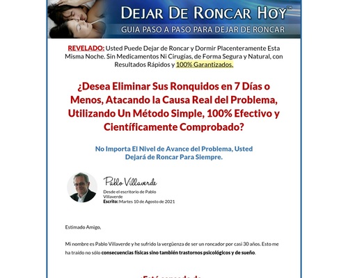 Dejar de Roncar Hoy. 100% de Comisión!