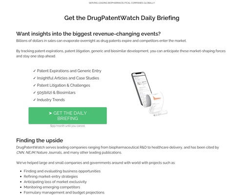 DrugPatentWatch Daily Briefing