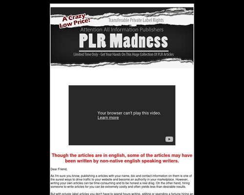 PLR Madness